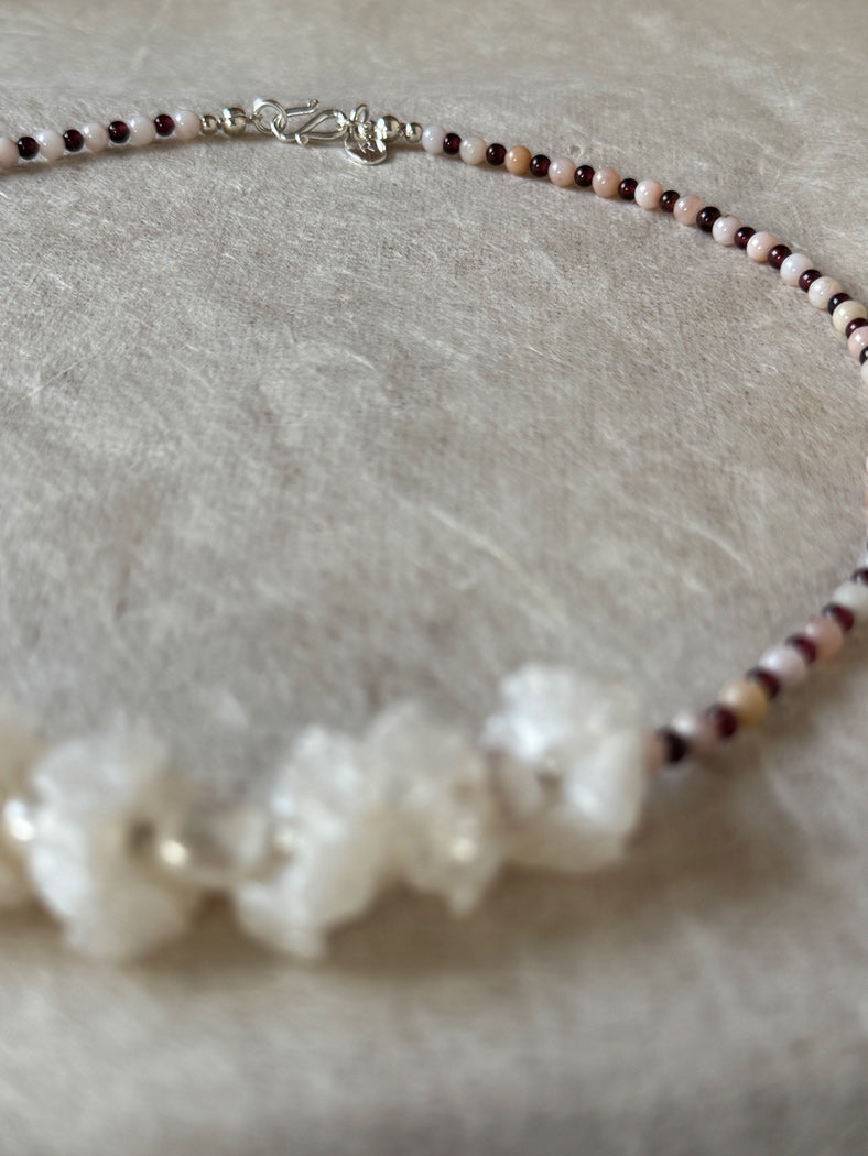 Pink Opal + Garnet