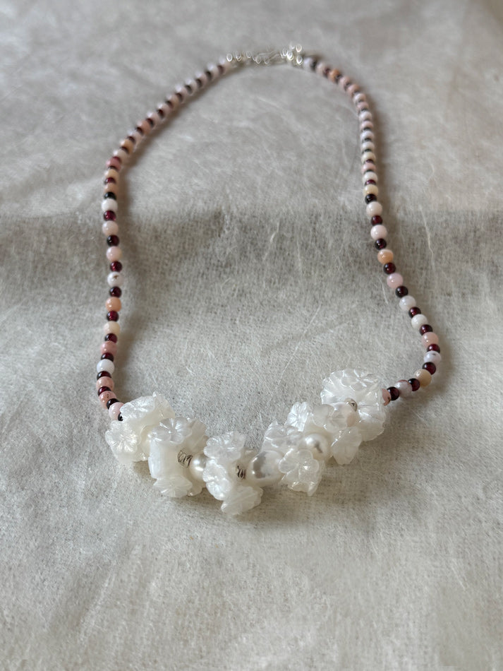 Pink Opal + Garnet